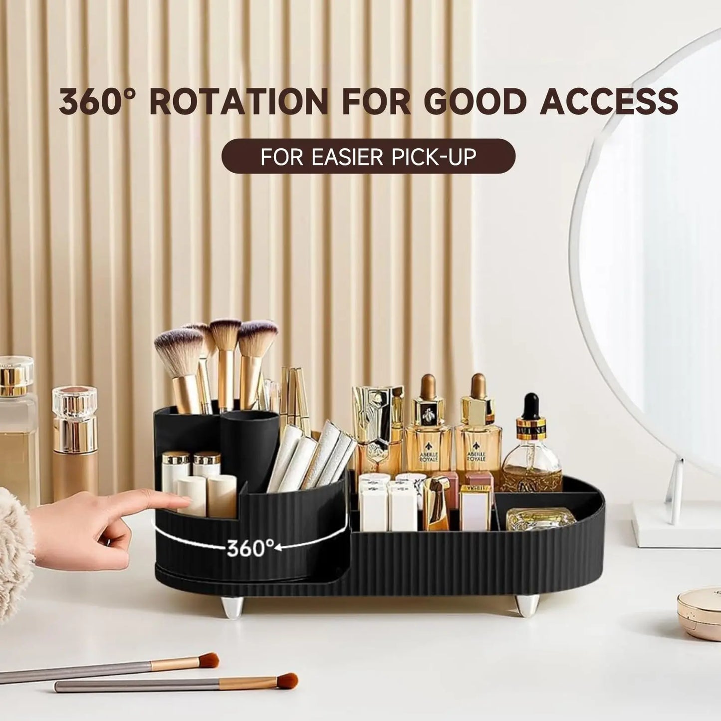 360° Rotating Makeup Organizer