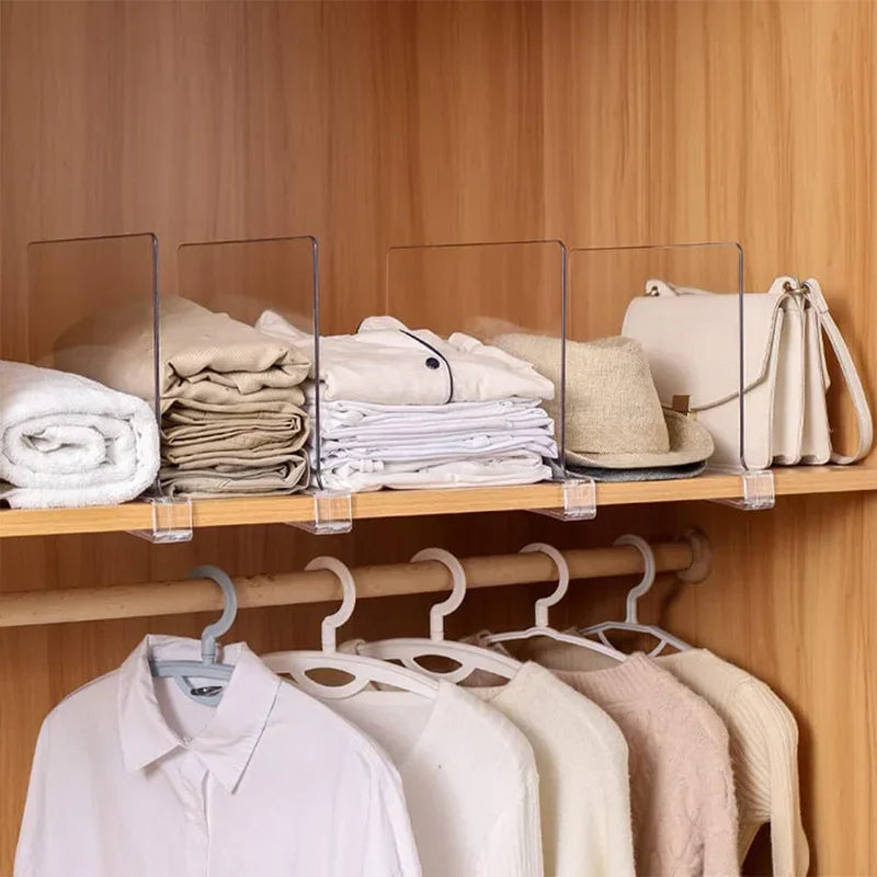 Transparent Closet Shelf Dividers