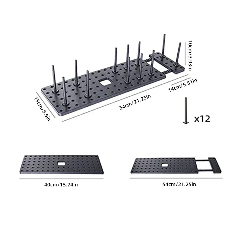 Expandable Drawer Organizer with Pegs