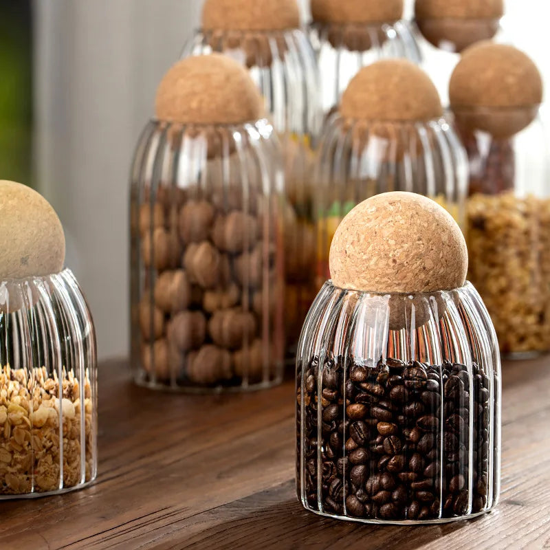 Glass Storage Jar with Wooden Lid