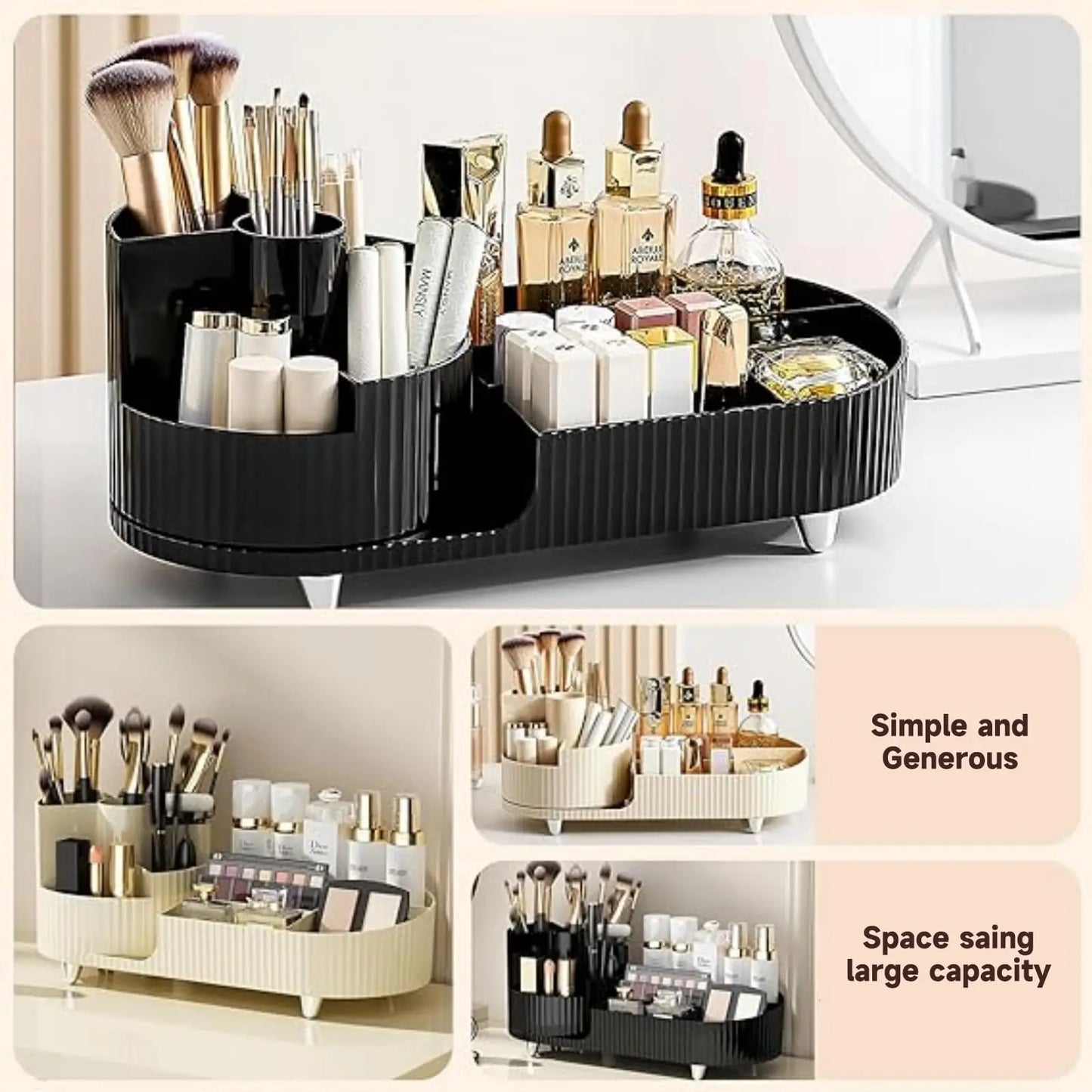 360° Rotating Makeup Organizer