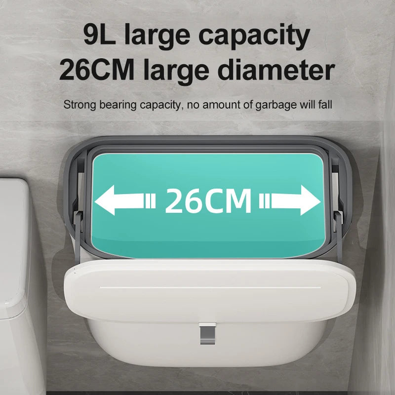 Wall-Mounted Bathroom Trash Bin