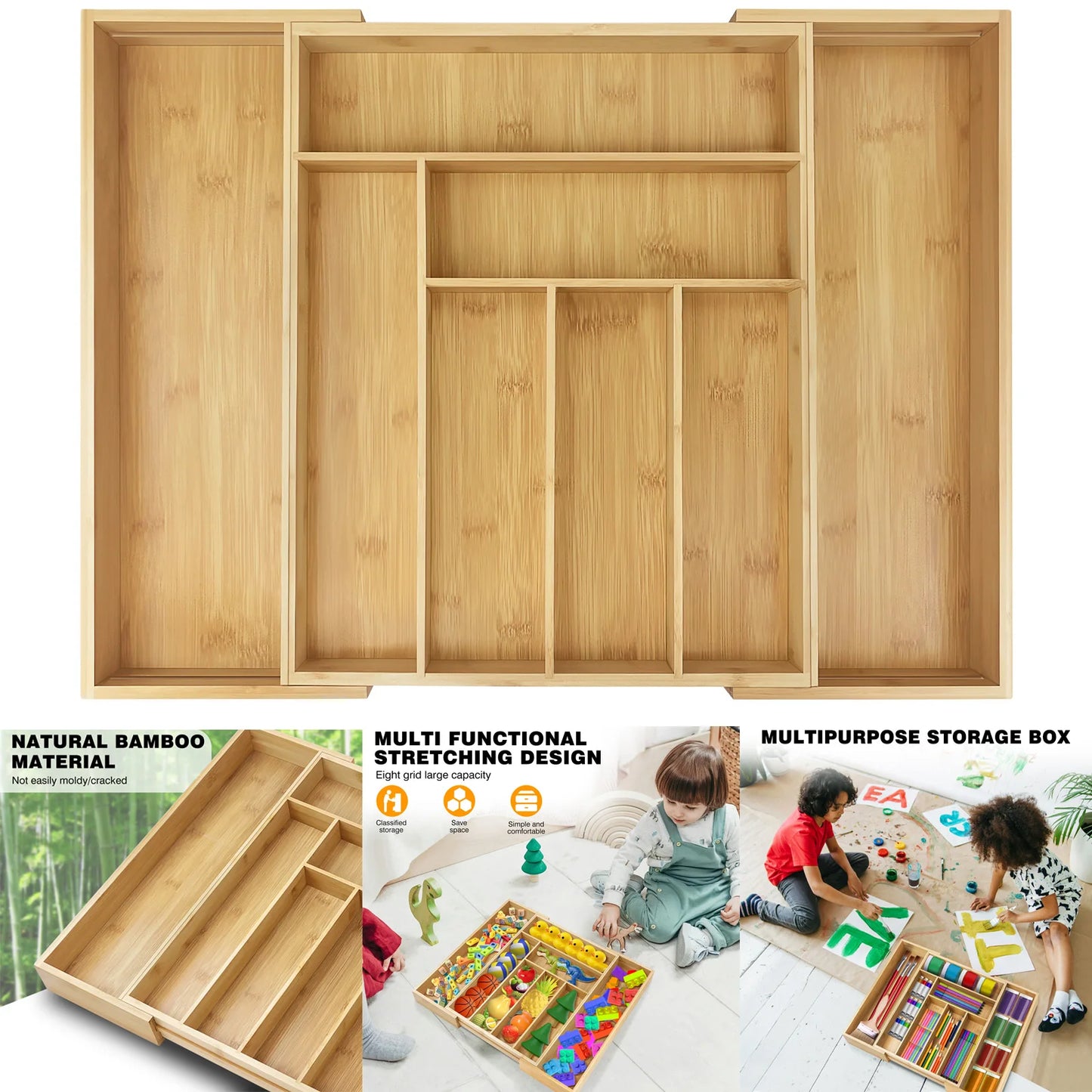 Cutlery Drawer Organizer Tray