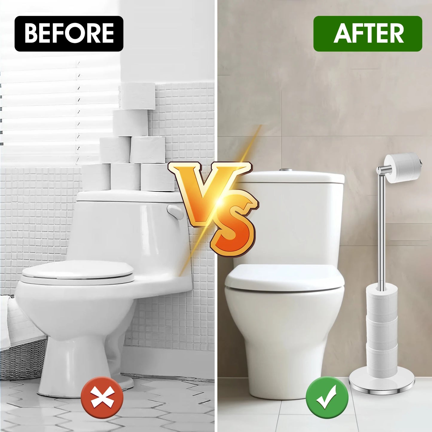 Freestanding Toilet Paper Holder