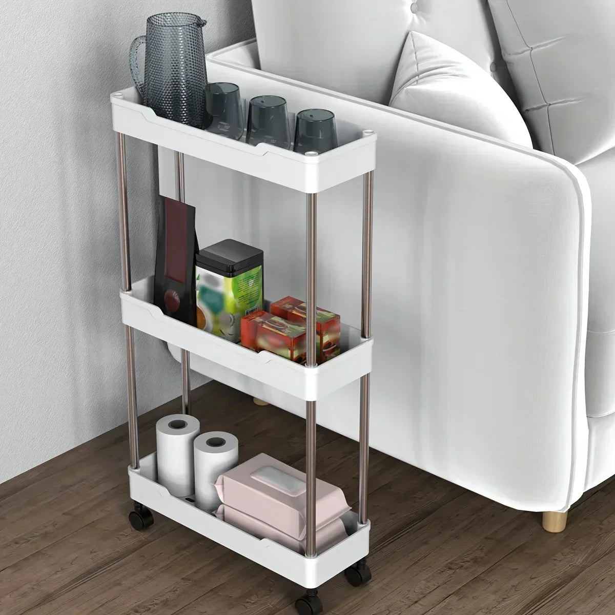 Slim Rolling Storage Cart