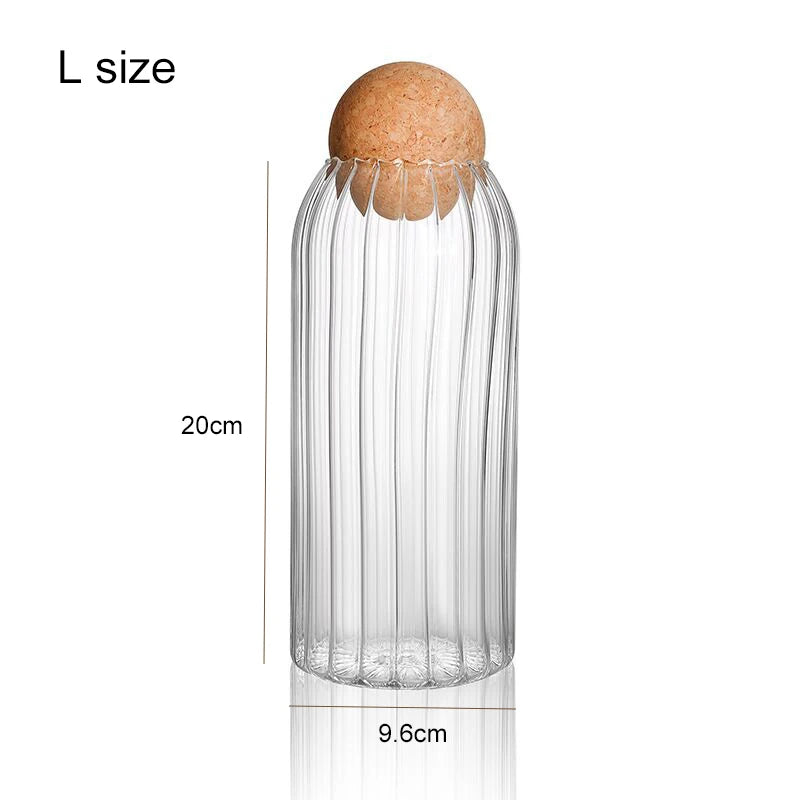Glass Storage Jar with Wooden Lid