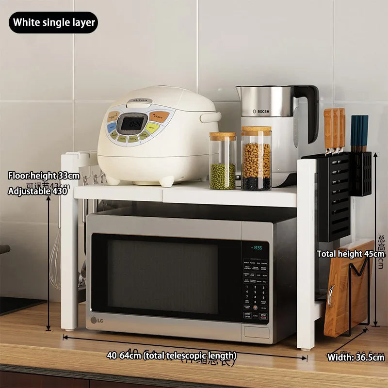 Retractable Multi-Layer Kitchen Shelf