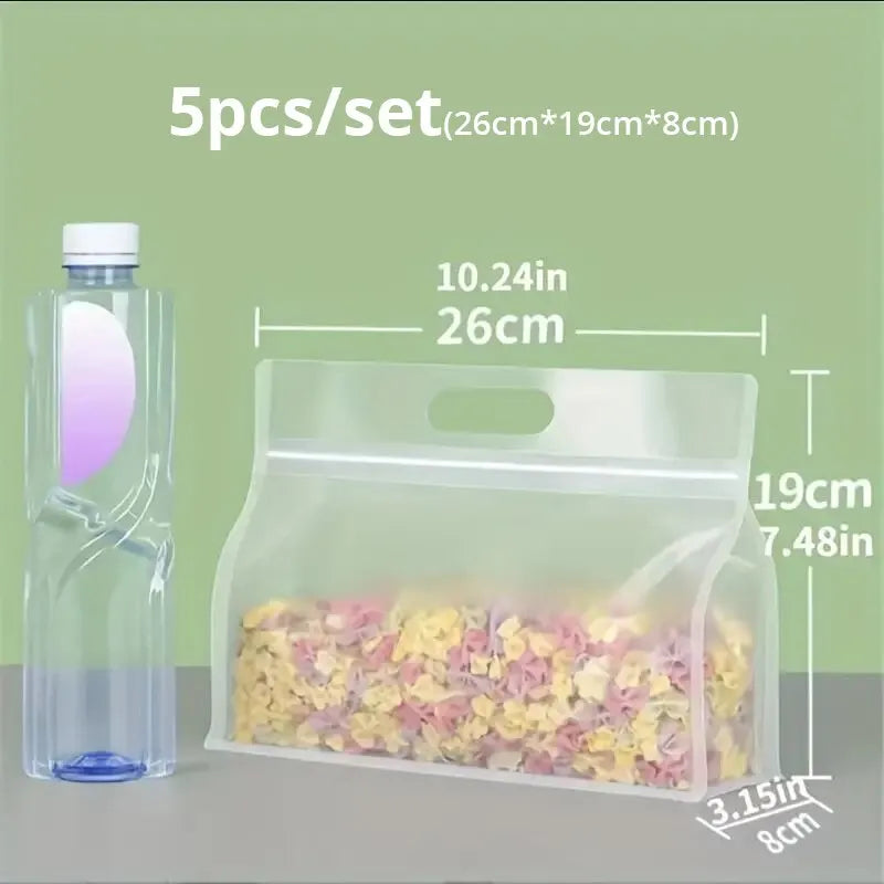 5-Piece Reusable Food Storage Bags