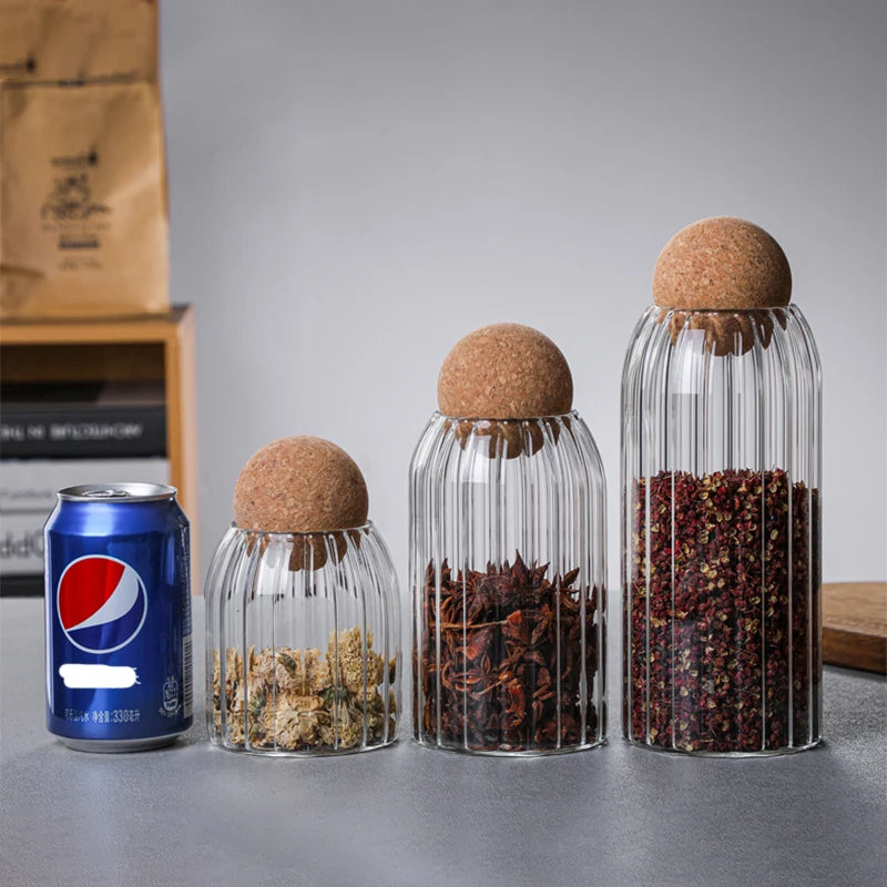 Glass Storage Jar with Wooden Lid