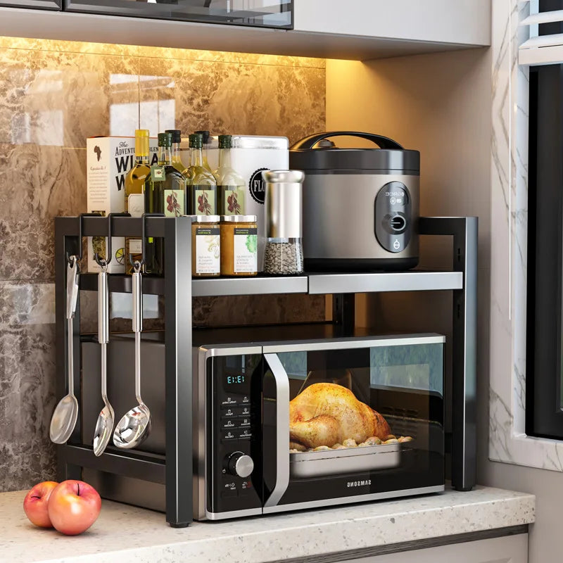 Retractable Multi-Layer Kitchen Shelf