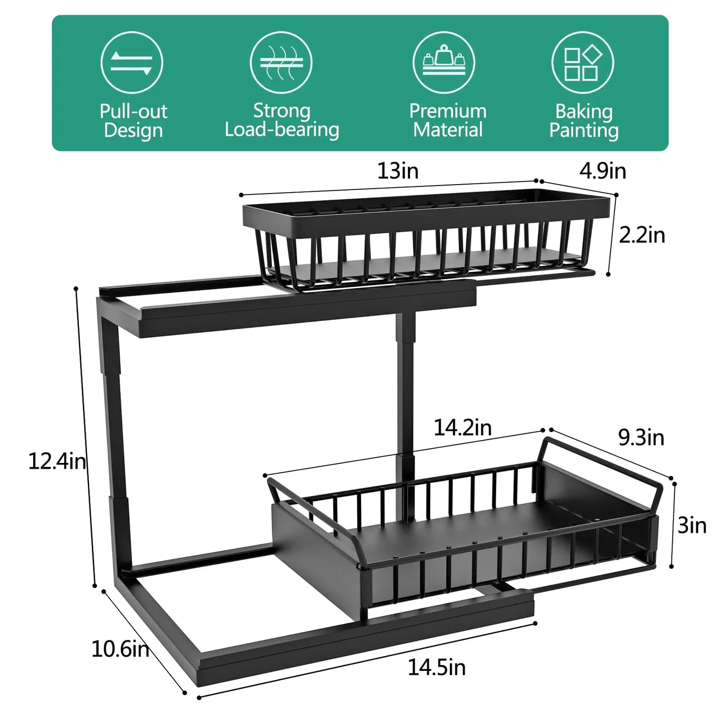 Slim 2-Tier Under-Sink Organizer