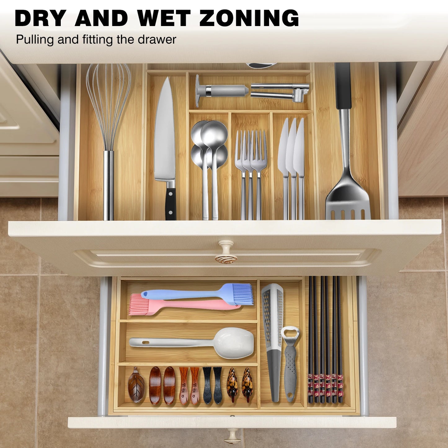 Cutlery Drawer Organizer Tray