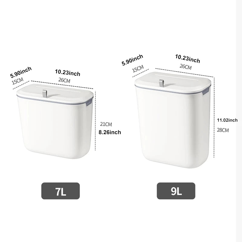 Wall-Mounted Bathroom Trash Bin