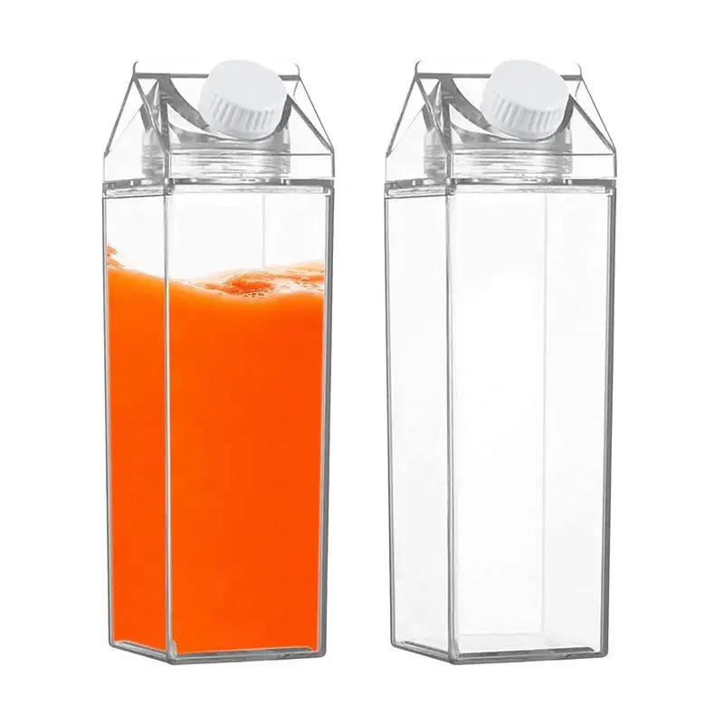 2Pcs Clear Leakproof Juice Bottles