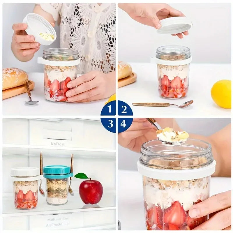 350ML Glass Overnight Oat Cup