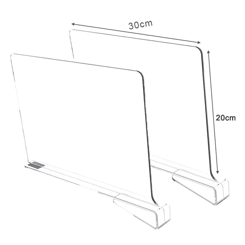 Transparent Closet Shelf Dividers