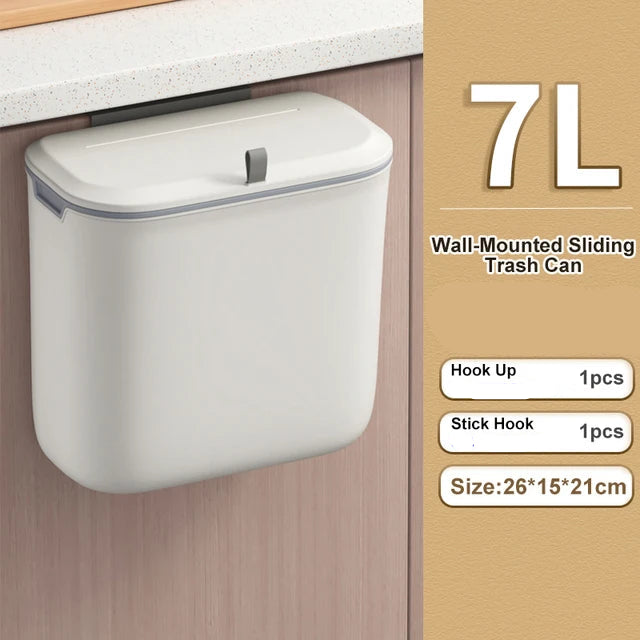 Wall-Mounted Bathroom Trash Bin