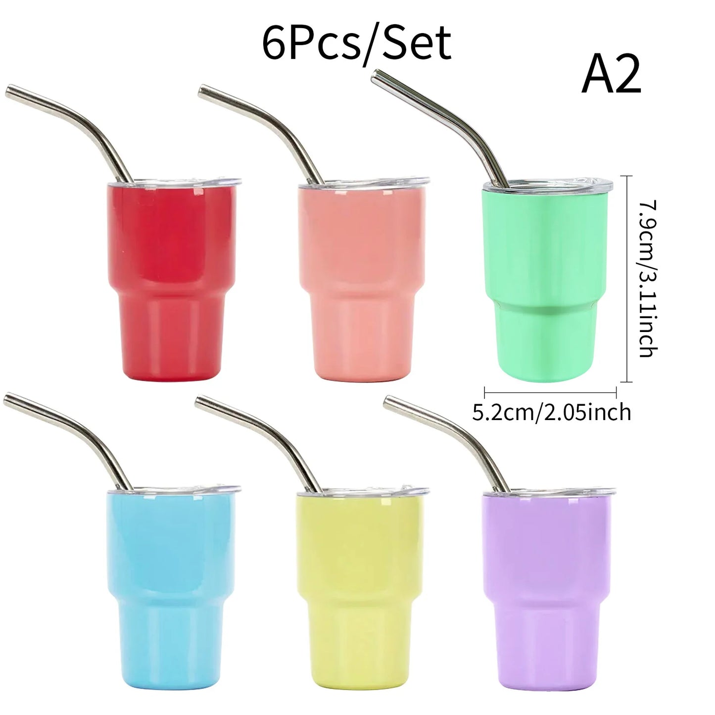 6pcs Mini Stainless Steel Tumbler Set