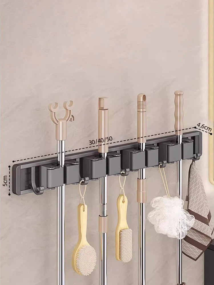 Wall-Mounted Mop & Broom Holder