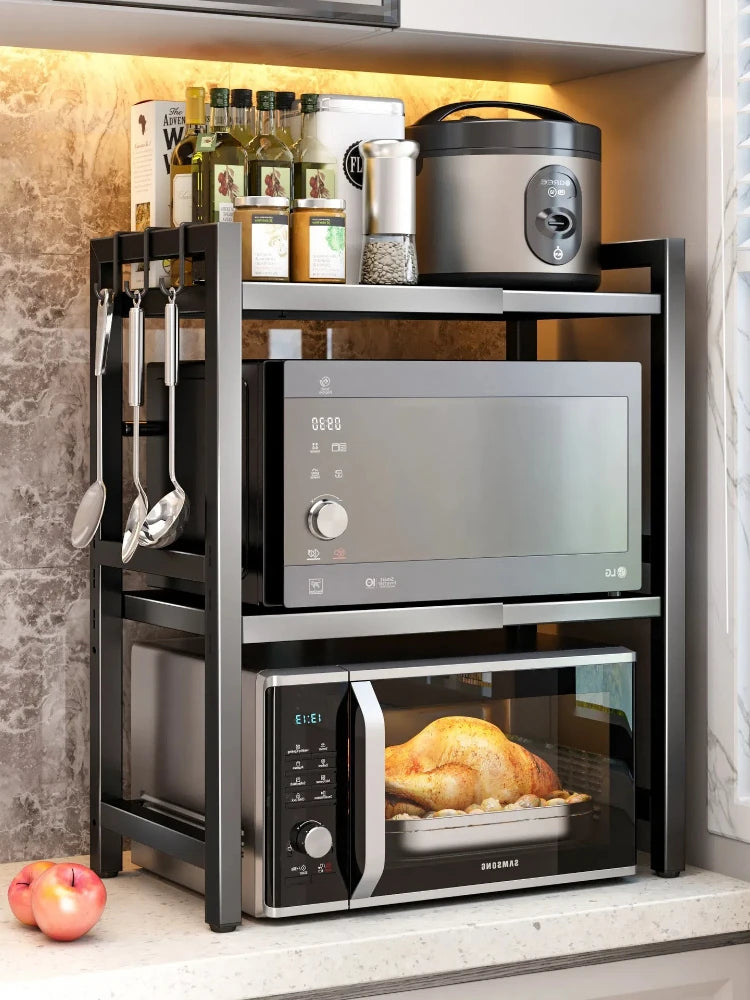 Retractable Multi-Layer Kitchen Shelf