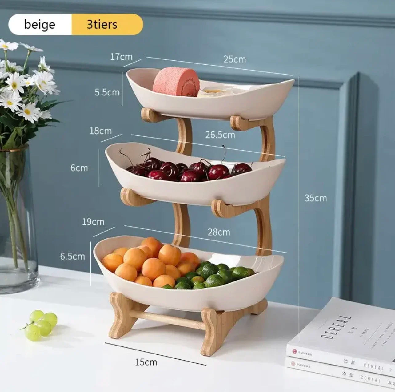 Partitioned Tableware Fruit & Snack Tray