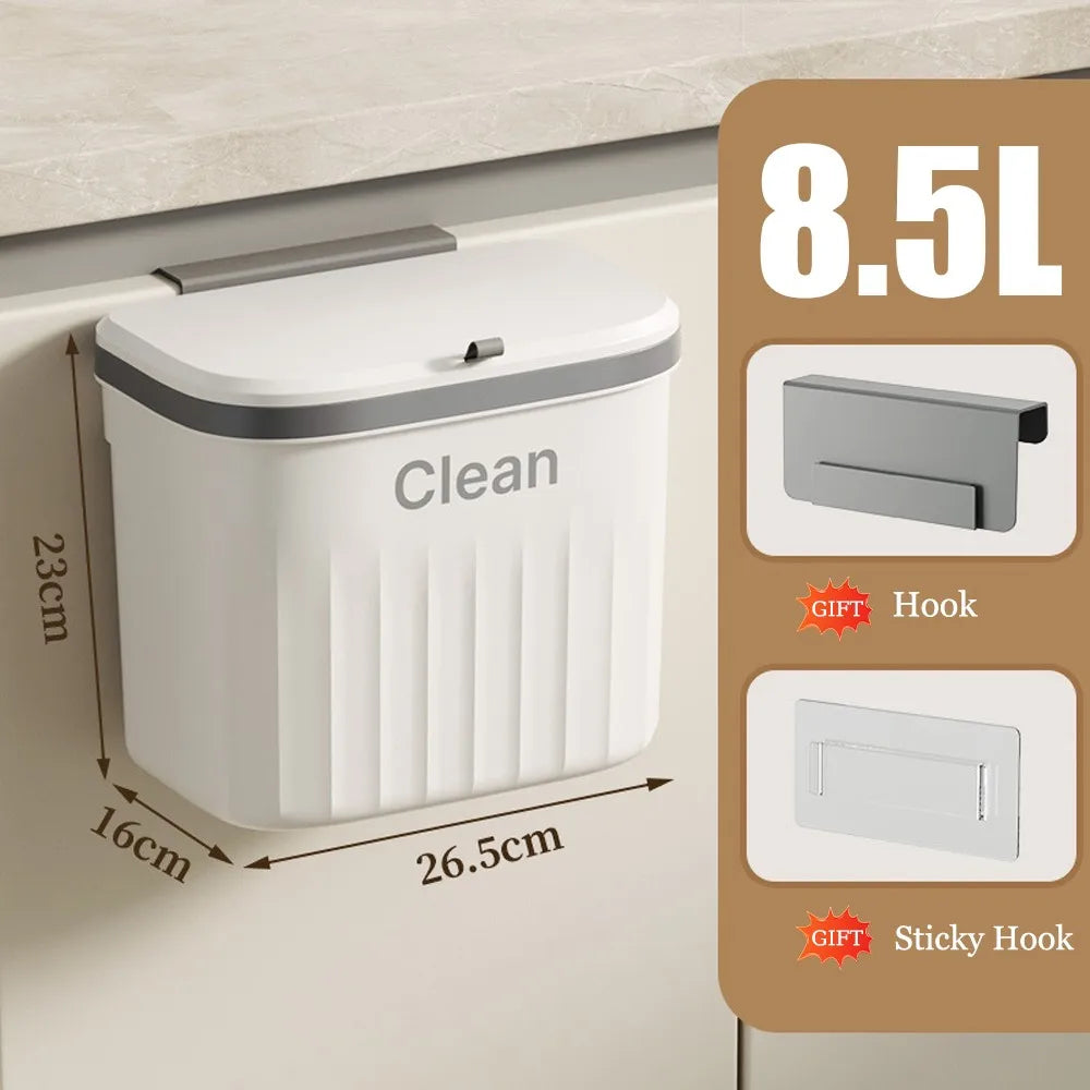 Wall-Mounted Bathroom Trash Bin