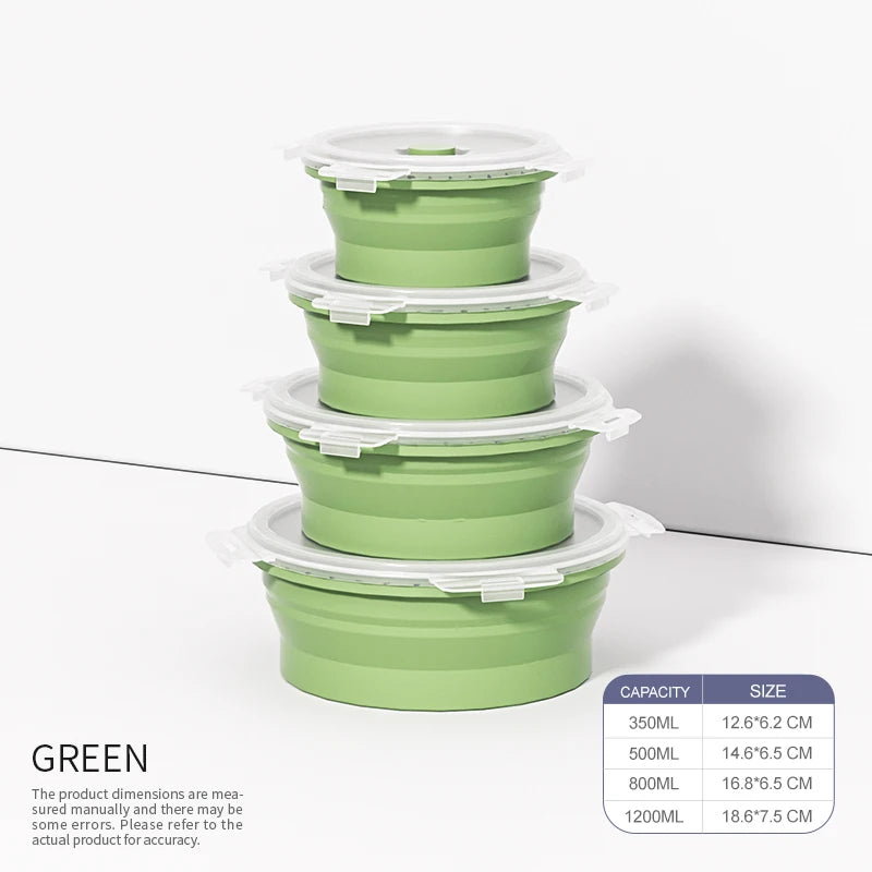 Collapsible Silicone Lunch Box Set