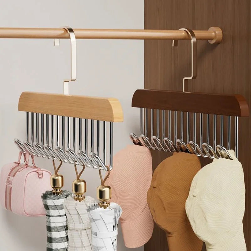 8 Hooks Multi-Functional Wooden Hanger