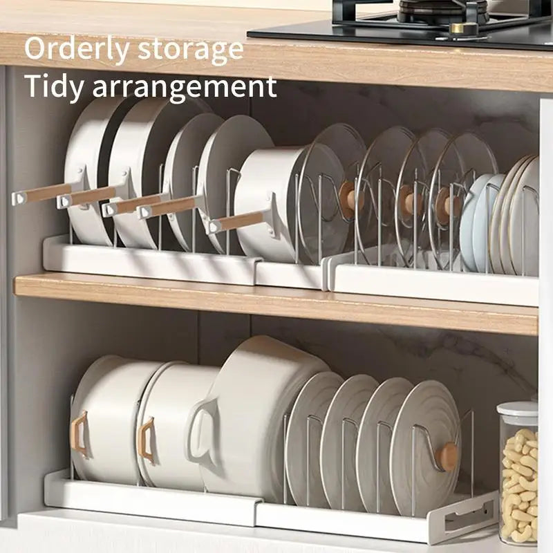 Expandable Pot & Pan Organizer Rack