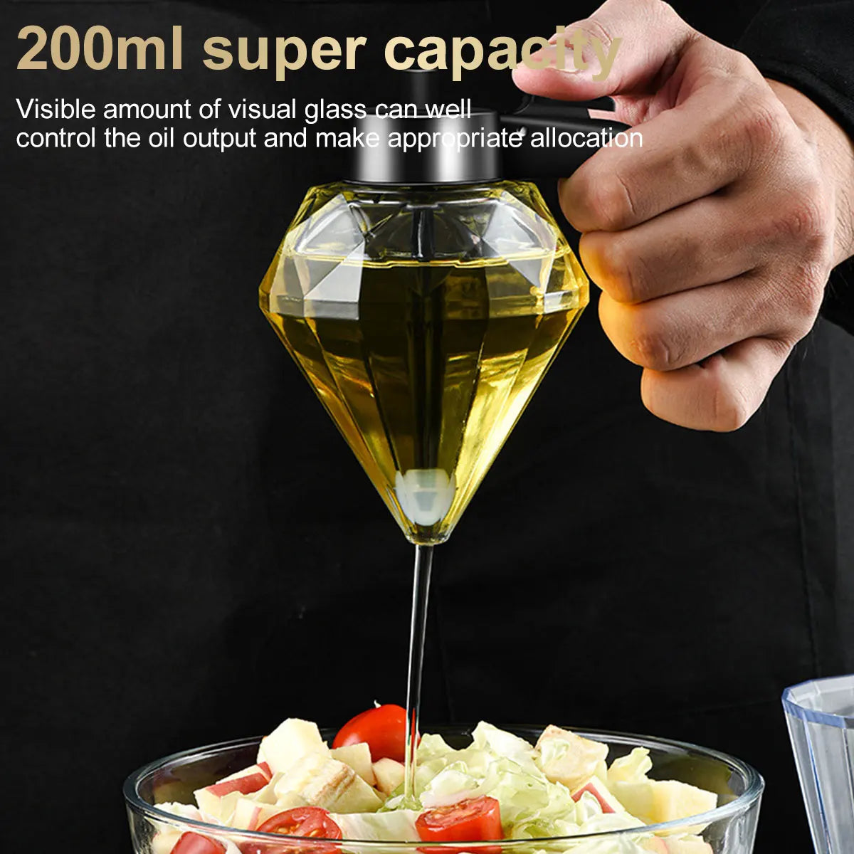 Diamond Glass Honey Dispenser
