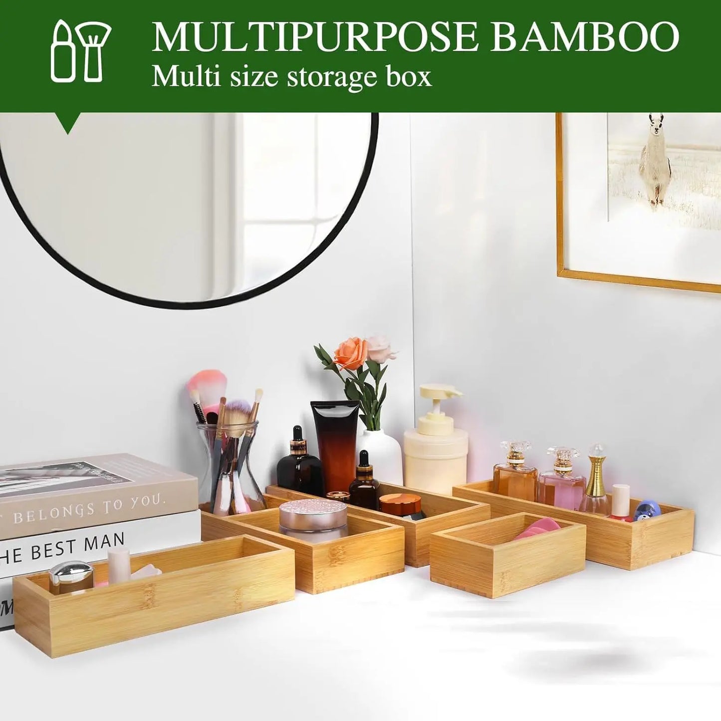 Bamboo Desktop Storage Box