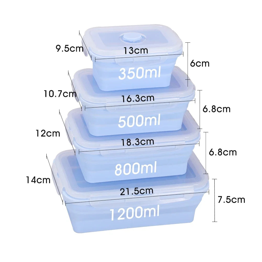 Collapsible Silicone Lunch Box Set