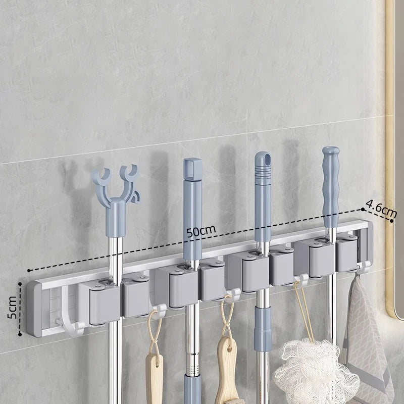 Wall-Mounted Mop & Broom Holder