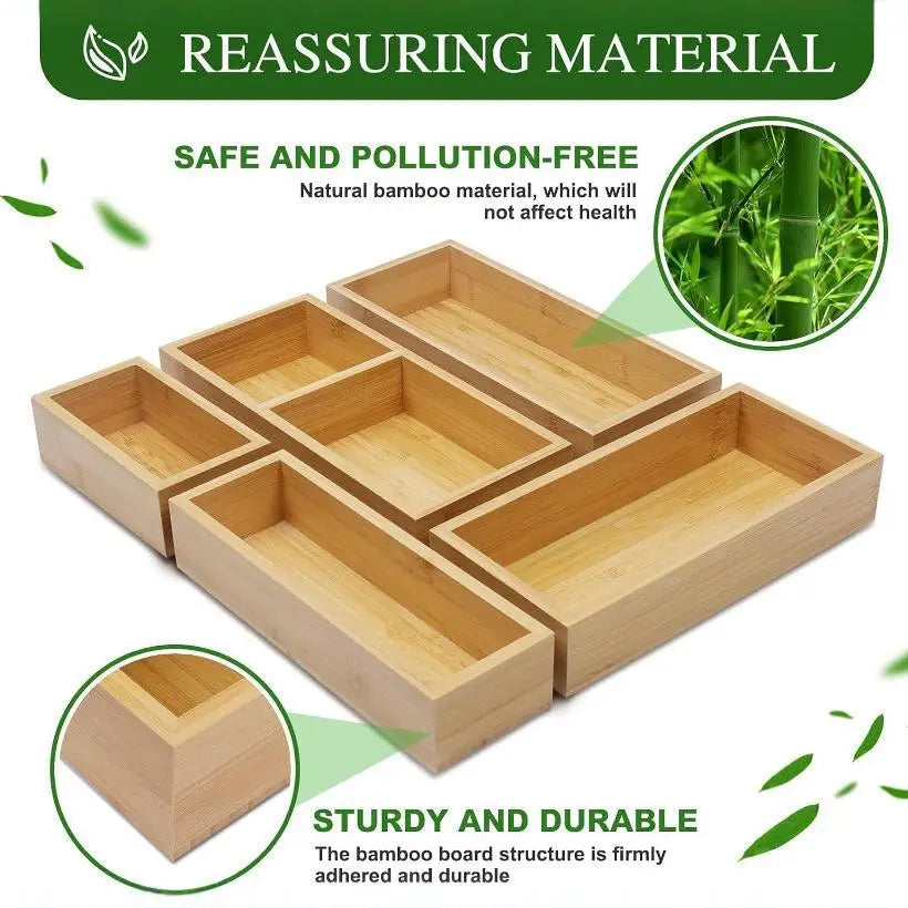 Bamboo Desktop Storage Box