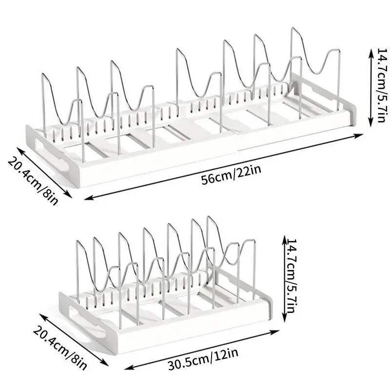 Expandable Pot & Pan Organizer Rack