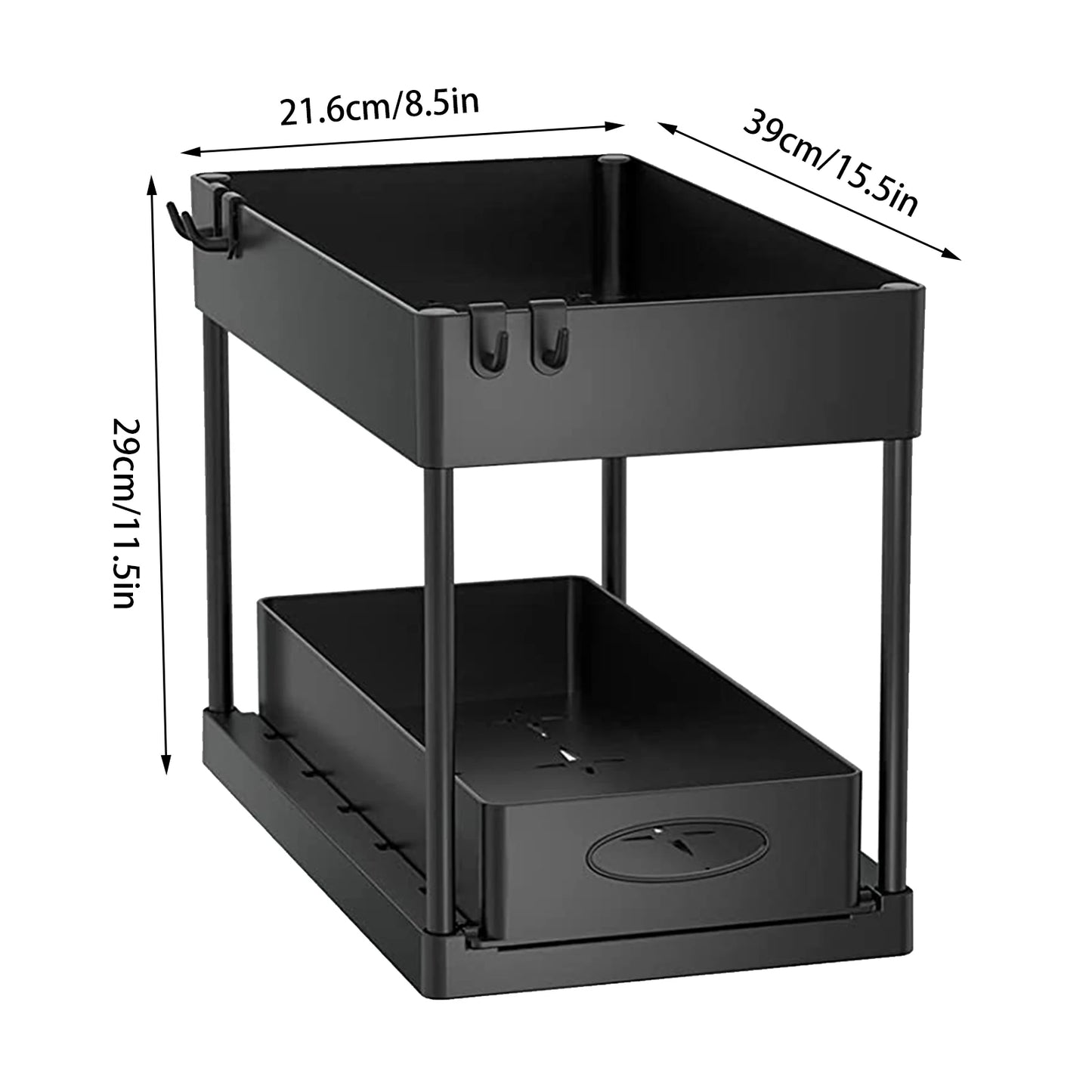 2-Tier Sliding Under-Sink Organizer