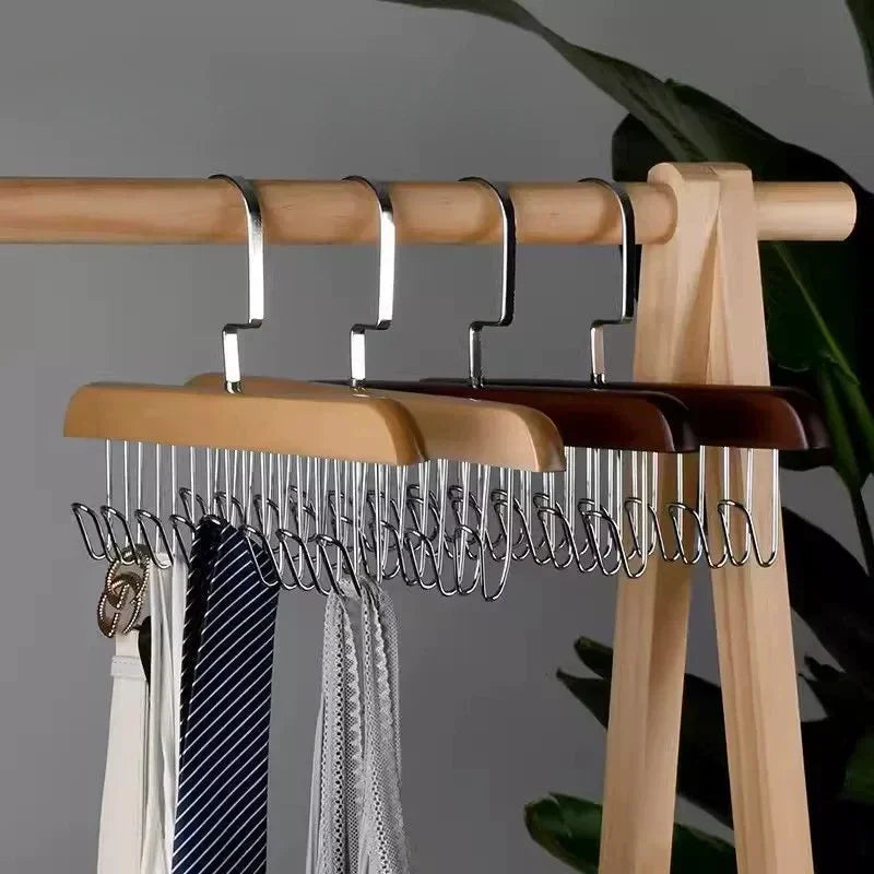 8 Hooks Multi-Functional Wooden Hanger