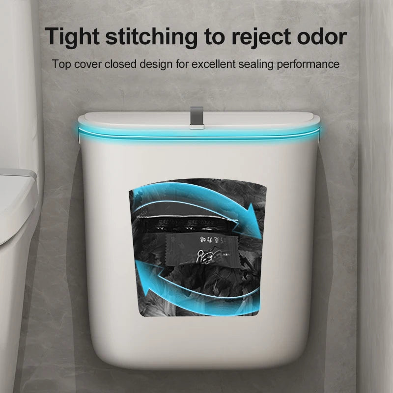 Wall-Mounted Bathroom Trash Bin