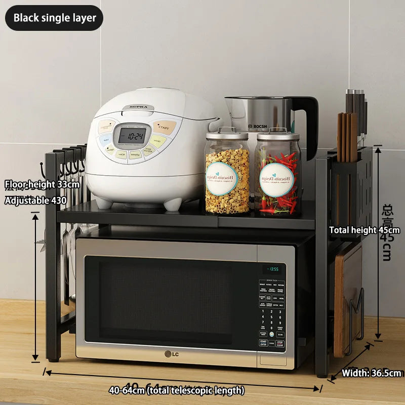 Retractable Multi-Layer Kitchen Shelf