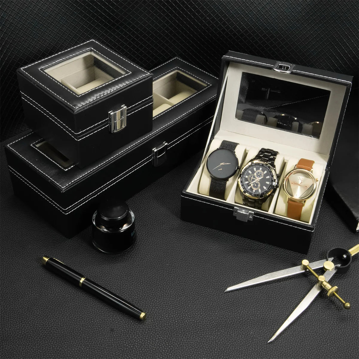 PU Leather Watch Display Box