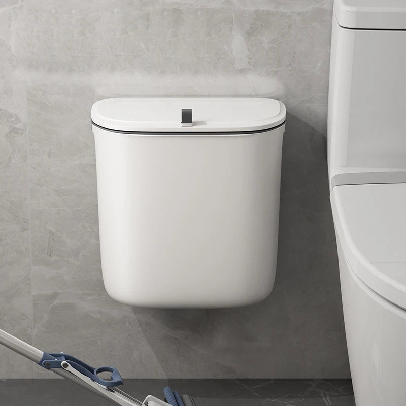 Wall-Mounted Bathroom Trash Bin