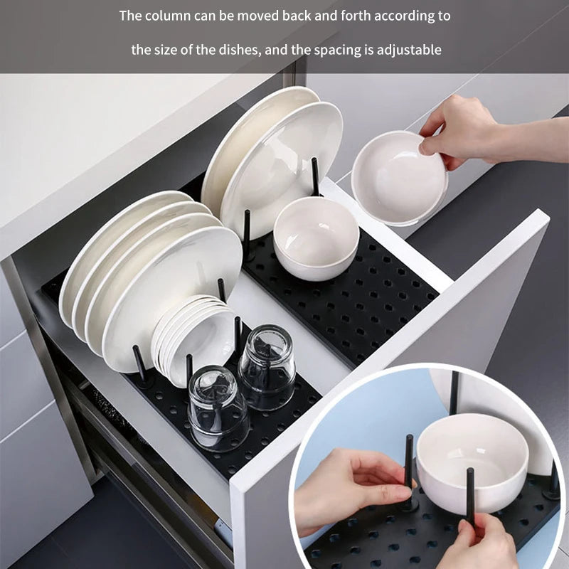 Expandable Drawer Organizer with Pegs