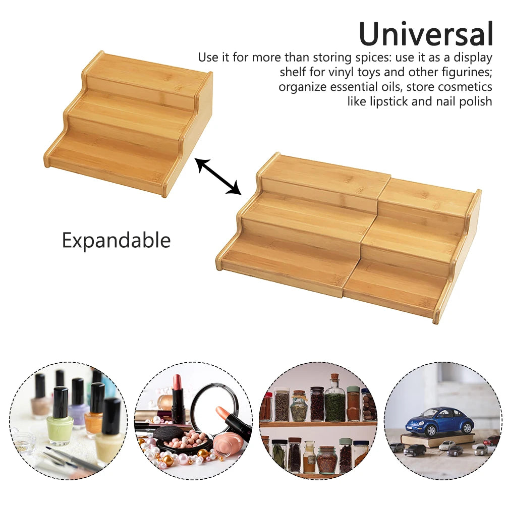 3-Tier Expandable Bamboo Rack