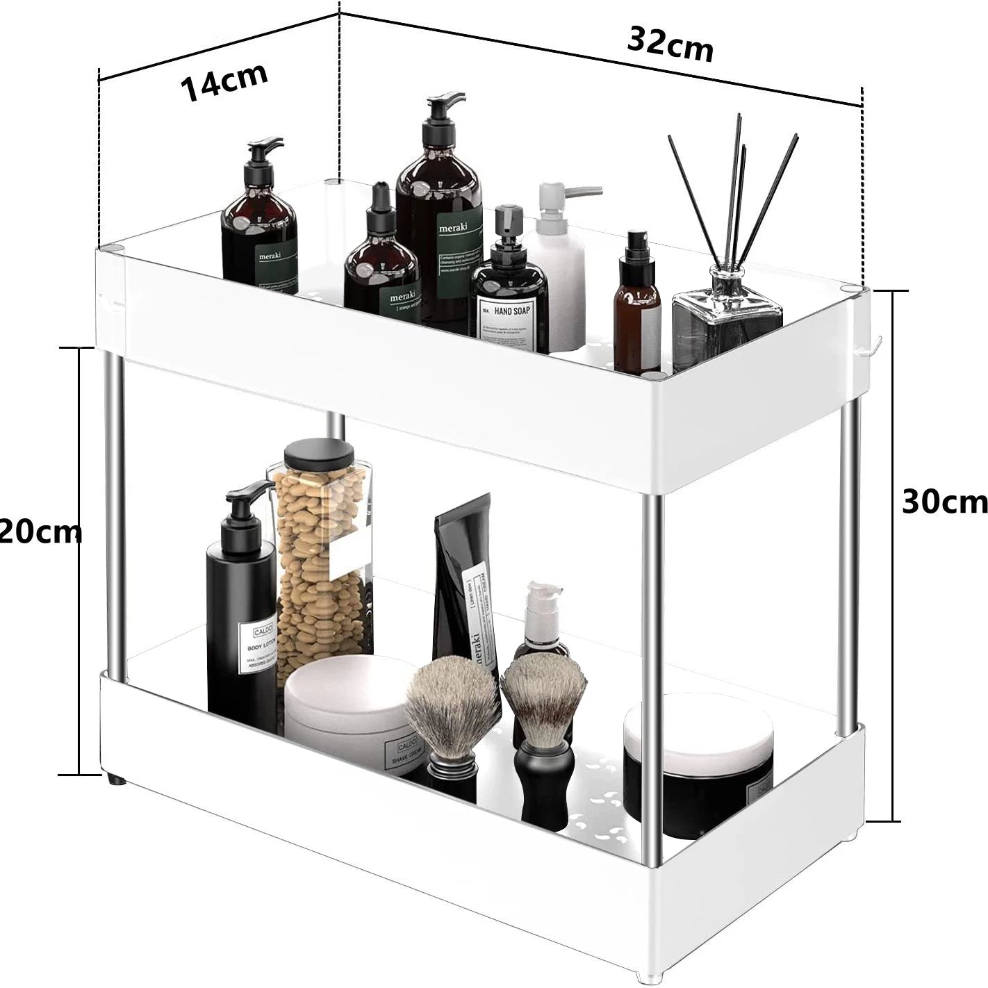 2-Tier Sliding Under-Sink Organizer