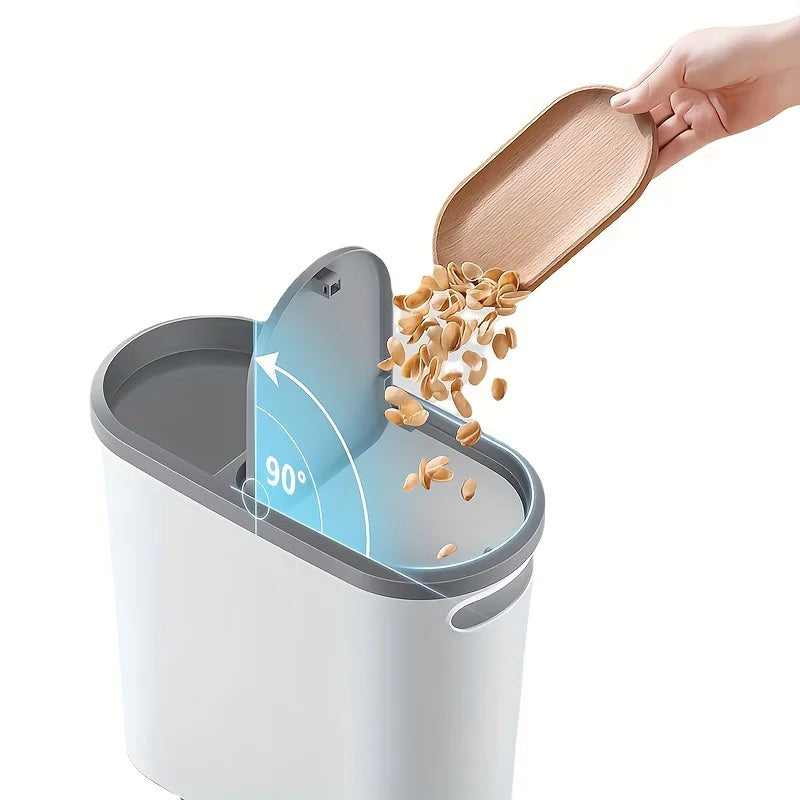 10L Press-Type Trash Can with Lid