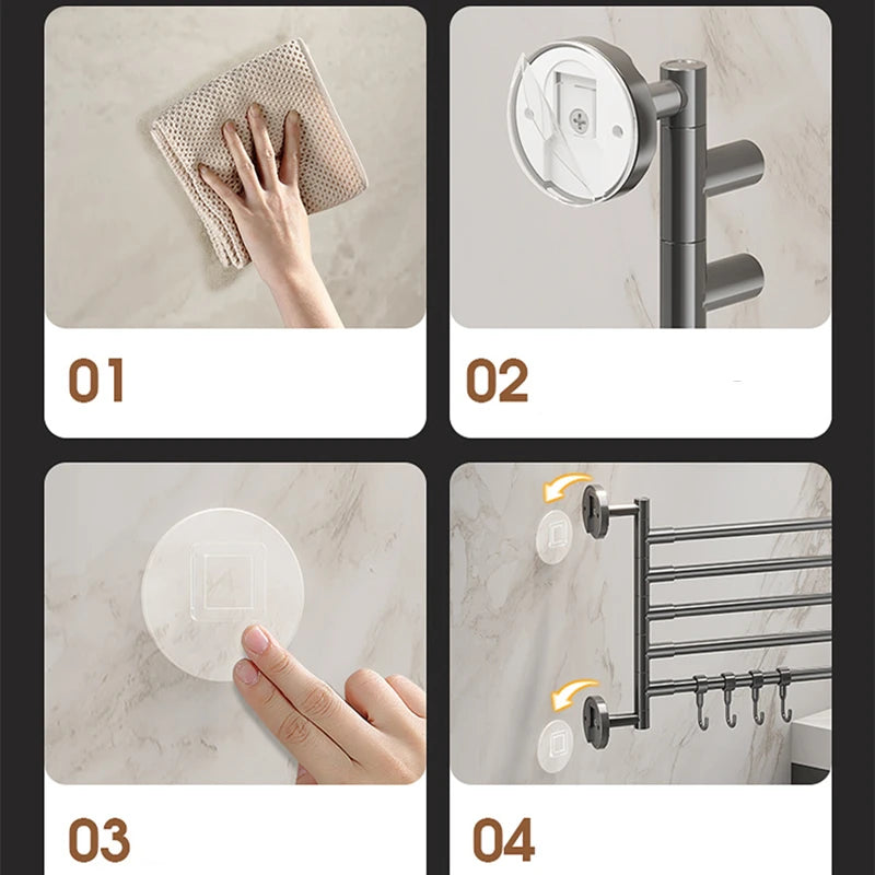 Rotatable Shower Towel Hanger