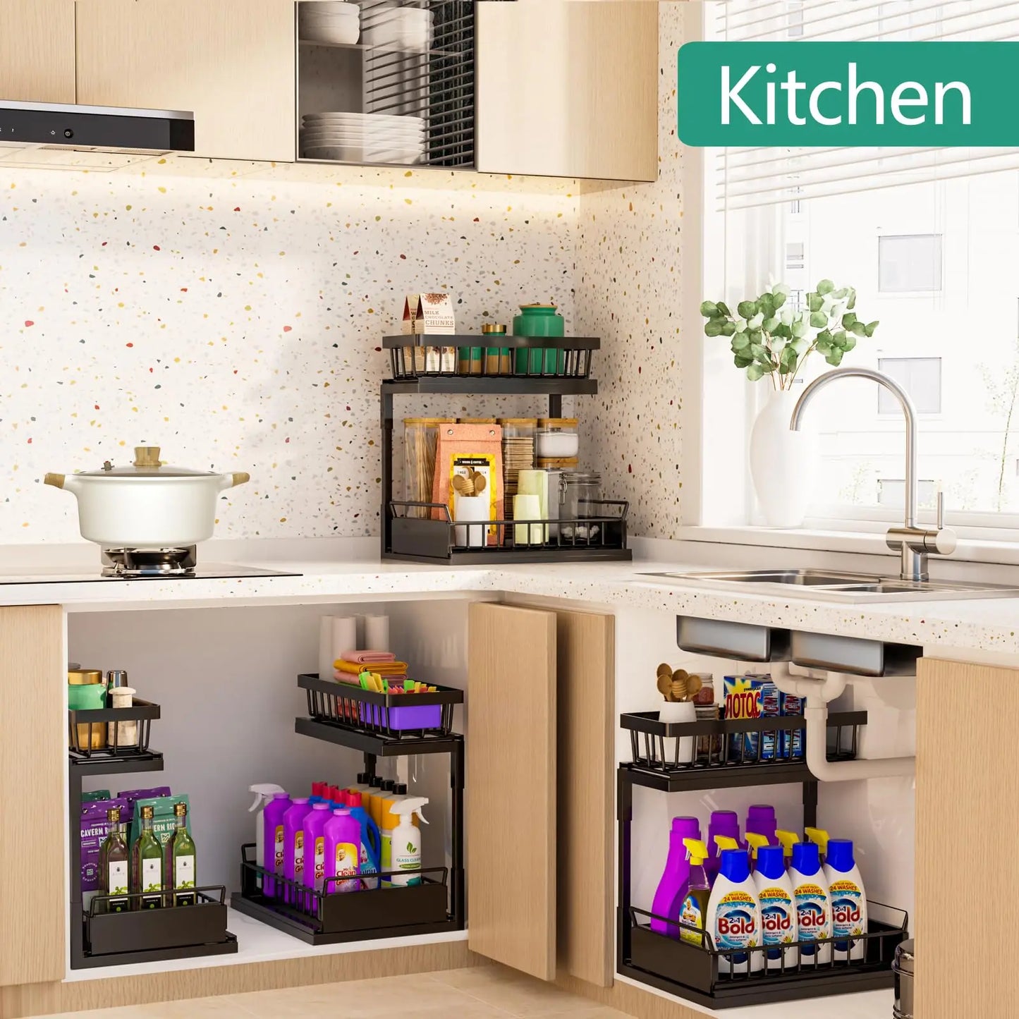 Slim 2-Tier Under-Sink Organizer