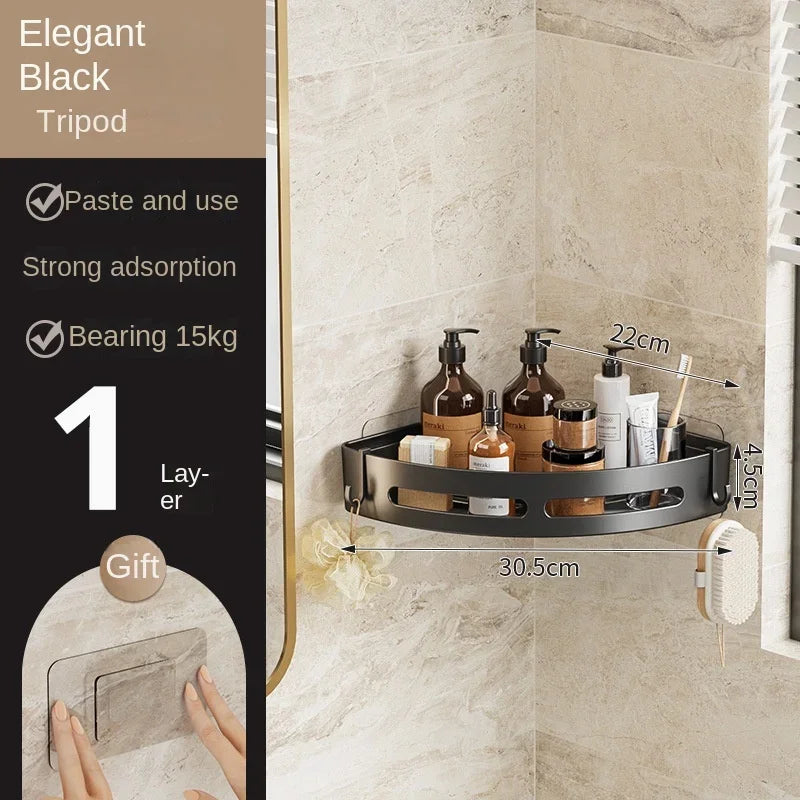 No-Punch Bathroom Shelf