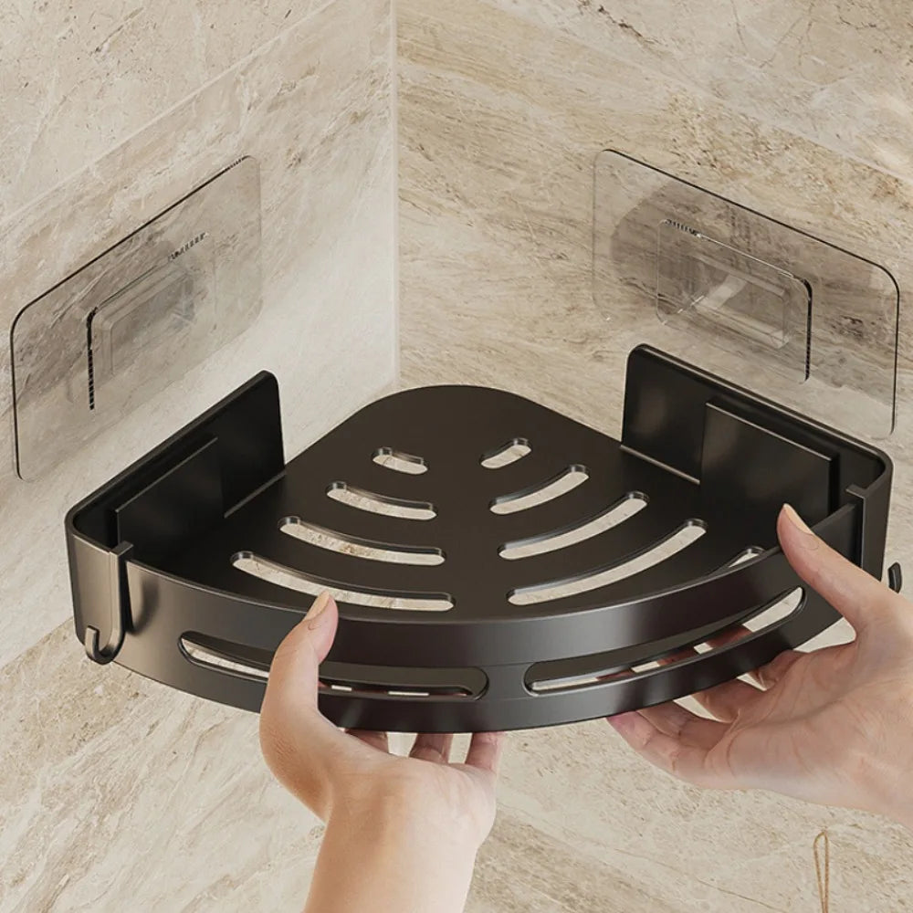 No-Punch Bathroom Shelf