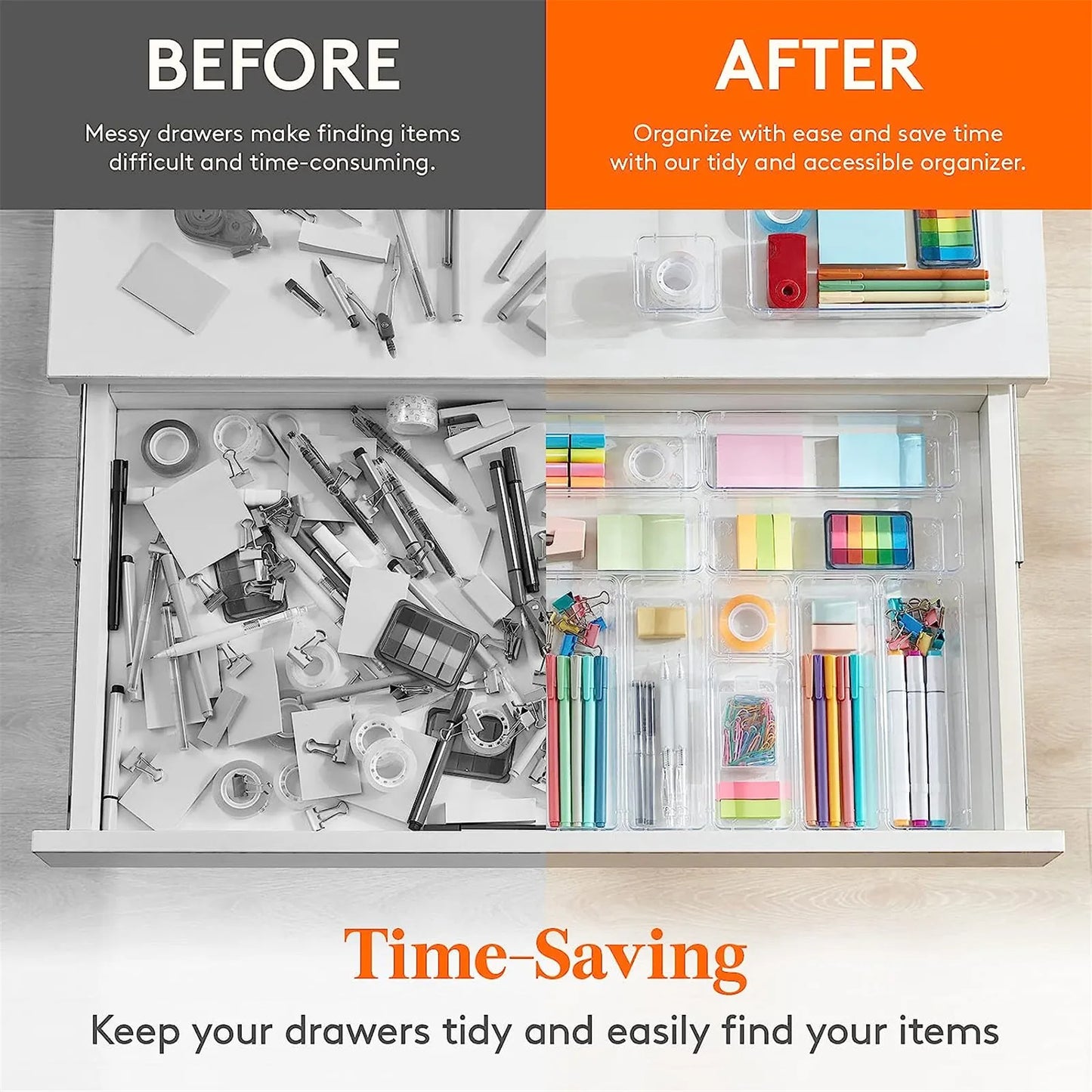 10-Piece Drawer Organizer Set